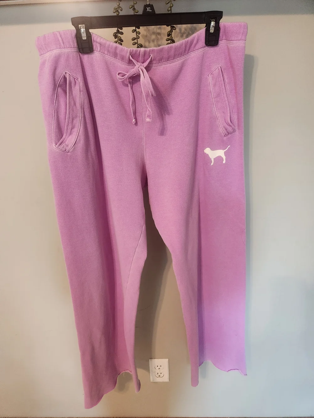 PINK Victoria's Secret Lavender Y2K Wide Leg Sweatpants, Womens, Oversized Large - Picture 3 of 7